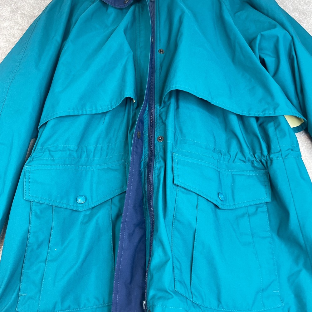 Eddie Bauer GORE-TEX Teal Blue Hooded Parka Jacket Unisex L - Picture 13 of 16
